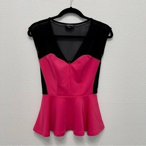 bebe Women's Sleeveless Mesh Top